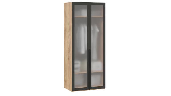 Шкаф для белья 580 со стеклянными дверями Порто СМ-393.07.009 (ТриЯ)